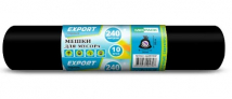 Мешки для мусора  EXPORT 240л, 80 мкм, ПВД, чёрные (1рулон-10шт)  во Владивостоке по выгодным ценам