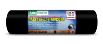 Мешки для мусора EXTRA 120л, 50мкм, ПВД, чёрные (1рулон-10шт)  во Владивостоке по выгодным ценам