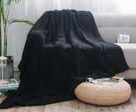 Плед ROYAL PLUSH Евро 200*220 черный во Владивостоке по выгодным ценам