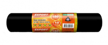 Мешки для мусора EXPORT 180л, 80 мкм, ПВД, чёрные (1рулон-10шт)  во Владивостоке по выгодным ценам