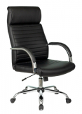 Кресло руководителя Бюрократ T-8010, материал обивки-искусственная кожа, цвет чёрный, крестовина хром 