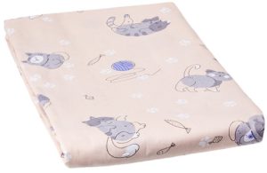 Комплект постельного белья ДЕТСКИЙ Котики, бежевый, бязь (140г/м2)