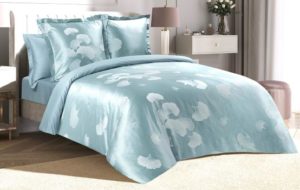 Комплект постельного белья ESTETICA Жардин Евро, ткань сатин, ЧЕМОДАН