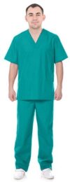 Костюм хирурга универс ткань смесовая зеленый 60-62/3-4