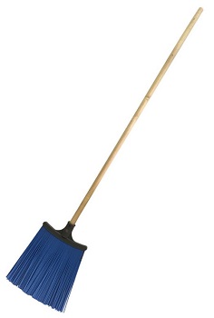 Метла плоская синтетическая 350*30*190мм Гардена с черенком в/с