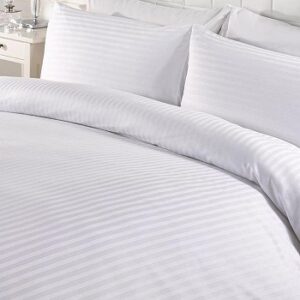 Пододеяльник сатин СТРАЙП 180*220 полоса 3*3 пл.140 (гр/м2) цв. Белый ВЫПИСЫВАТЬ ОТ ООО