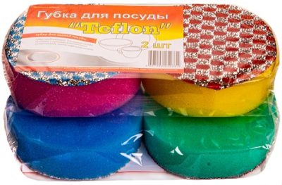 Губка для посуды "Teflon"  (2 шт)