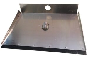 Лопата снеговая оцинкован 3х бортная с металлической накладкой без черенка