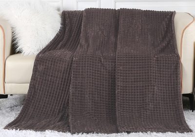 Плед CARRE 150*200, цвет коричневый
