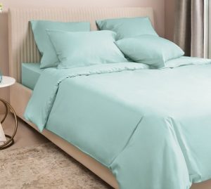 Комплект постельного белья Monospace Евро, сатин, цвет нежно-голубой
