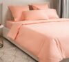 КПБ Евро сатин Моноспейс (подод 200*220 ,прост 220*240,нав 70*70-2шт, 50*70-2шт) персиковый ОТ ИП