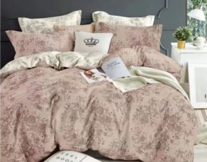 Комплект постельного белья Асабелла Евро, печатный сатин, цвет 2062-6