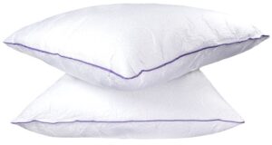 Подушка 70*70 Роза белая силикониз. волокно(шарики), стеган. чехол Ультрастеп, кант, сумка  ПВХ 1/5