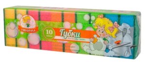 Губка для посуды Midi 80х50х25 мм (упаковка-10 шт)