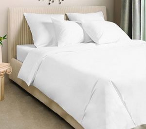 Комплект постельного белья Monospace Евро, сатин, цвет белый