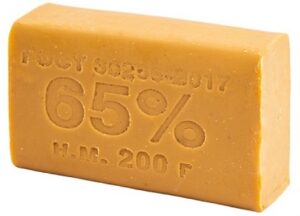 Мыло хозяйственное 65% 200г, без обёртки КМЗ