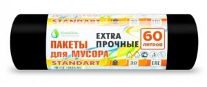 Мешки для мусора  STANDART 60л 7 мкм ПНД  (рулон-30шт)