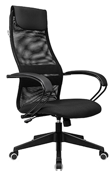 Кресло руководителя Бюрократ CH-607/BLACK TW-01 Neo Black, материал обивки сетка/ткань, цвет чёрный