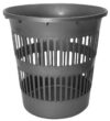 Корзина для мусора 11л, пластик, цвет сталь
