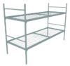 Кровать двухъярусная 70*190*150 ПРЯМАЯ СПИНКА, серая С ОДНИМ УСИЛЕНИЕМ