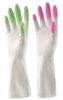 Перчатки виниловые удлиненные цветные р.М