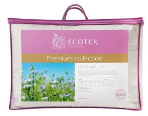 Одеяло НЕЖНЫЙ ЛЁН 172*205, наполнитель волокно на основе льна (300г/м2), чехол сатин