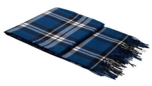 Плед Элис 1,5 сп 150*200 В8 (Шерсть 15%, хл 5%, п/э 60%, пан 20%) цвет син/бел/т.син рап.4 арт.50282