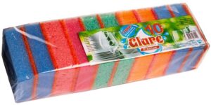 Губка для посуды GLARE (арт. М-002 ) с абразивом МАКСИ 10шт (90х60х30) 1/30