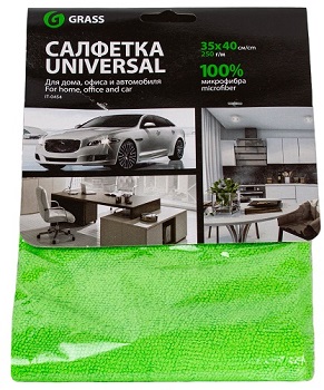 ГраСС Салфетка 35*40 микрофибра супервпитывающая с подвесом (250г/м2) арт IT-0454