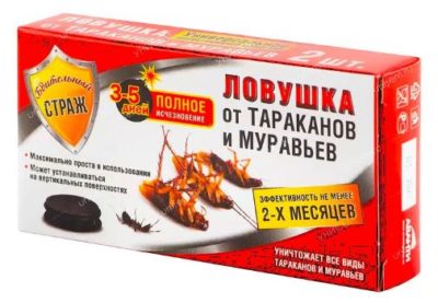 Ловушка для тараканов ит муравьёв БДИТЕЛЬНЫЙ СТРАЖ - 2 шт