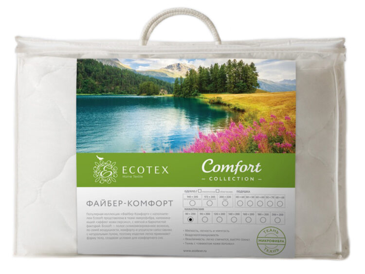 Наматрацник на резинке  200*200 поликоттон  Файбер-Комфорт