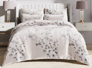 КПБ Евро сатин Гармоника (под200*220,прост на рез 180*200,нав 70*70-2шт,50*70-2шт) Перламутр  ИП