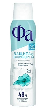 Дезодорант FA ЗАЩИТА И КОМФОРТ. Аромат Жасмина 150мл, аэрозоль
