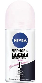 Дезодорант женский ролик Nivea Невидимая защита для черного и белого 50мл 1/12