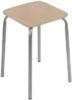 Табурет "Эконом" на 4х опорах (квадратное сиденье ДСП) кожзам бежевый