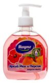 Мыло жидкое МИНУТА Яркий мак и Персик 300мл с дозатором