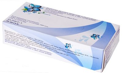 Перчатки латексные HIGH RISK  нестерильные неопудренные р.L голубые (в упаковке 50шт)