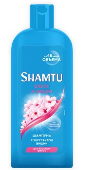 Шампунь SHAMTU (Шамту) БЛЕСК И ОБЪЁМ с экстратом вишни 300мл