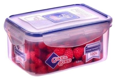 Контейнер для продуктов с зажимом пластик 0,8л