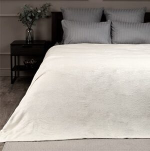 Плед Texrepublic Евро 200*220 Точки молочный