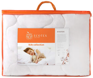 Одеяло ДЕТСКОЕ 110*140 Хлопок, наполн на основе хлопка (пл.200гр/м2), чехол перкаль (100% хлопок)