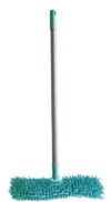 Швабра 2-сторонняя Флеттер  "Мамонтенок чистолюб", телескопическая ручка, микрофибра бархат+лапша, цвет мята