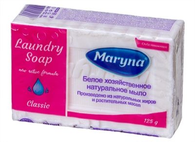 MARYNA мыло хозяйственное Отбеливающее 125г