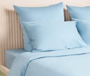Комплект наволочек сатин 70*70-2 шт цвет голубой