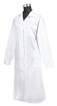 Халат бязь белый жен 48-50 ГОСТ (пл.140)  ОТ ИП