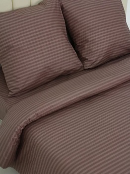 Пододеяльник поплин СТРАЙП 200*220 полоса 1*1 цв. Какао ВЫПИСЫВАТЬ ОТ ИП