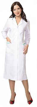 ХЖ 3/2 или ХЖ-18 Халат жен белый с отделкой р.56-58  ОТ ИП