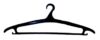 Вешалка-плечики пластиковая для верхней одежды р.52-54, цвет чёрный