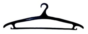 Вешалка-плечики пластиковая для верхней одежды р.52-54, цвет чёрный