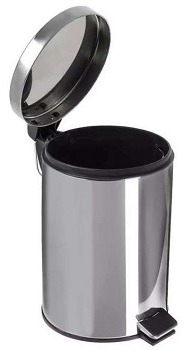 Ведро для мусора 5л нержавеющая сталь, педаль